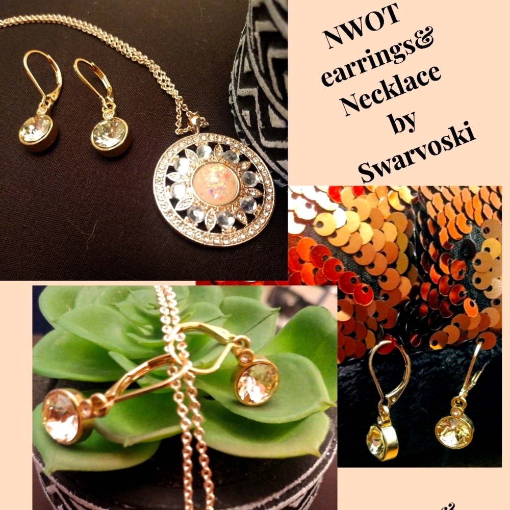 Swarovski LE earrings and necklace set